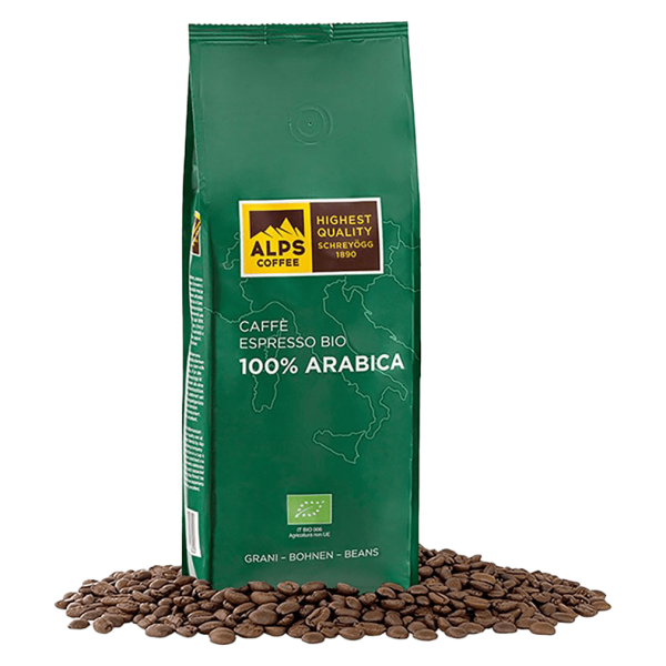 Alps Coffee Bio 100% Arabica, Espresso, ganze Bohne