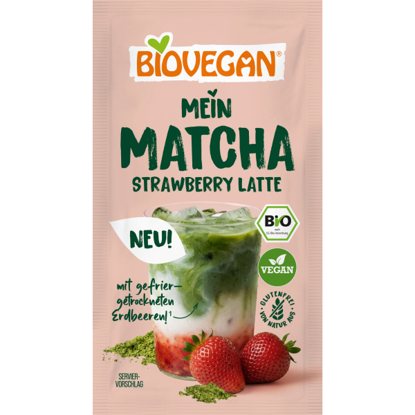 Biovegan Bio Matcha Strawberry Latte