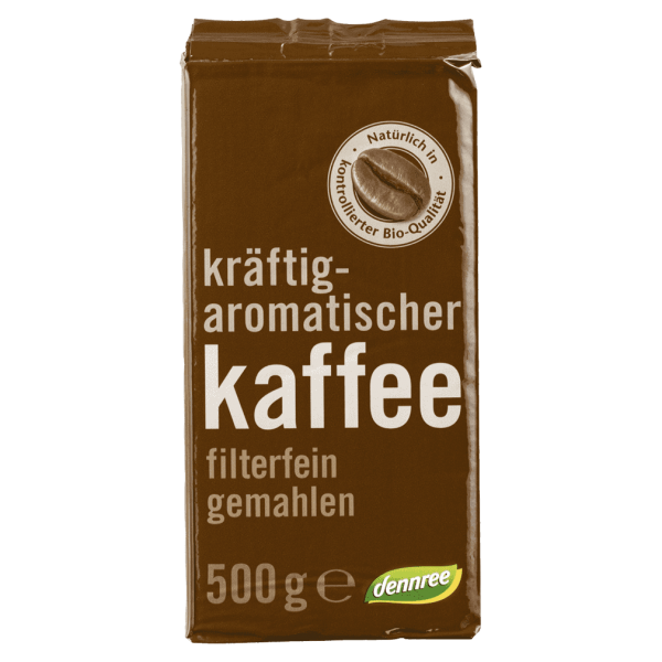 dennree Bio Röstkaffee, gemahlen, 500g