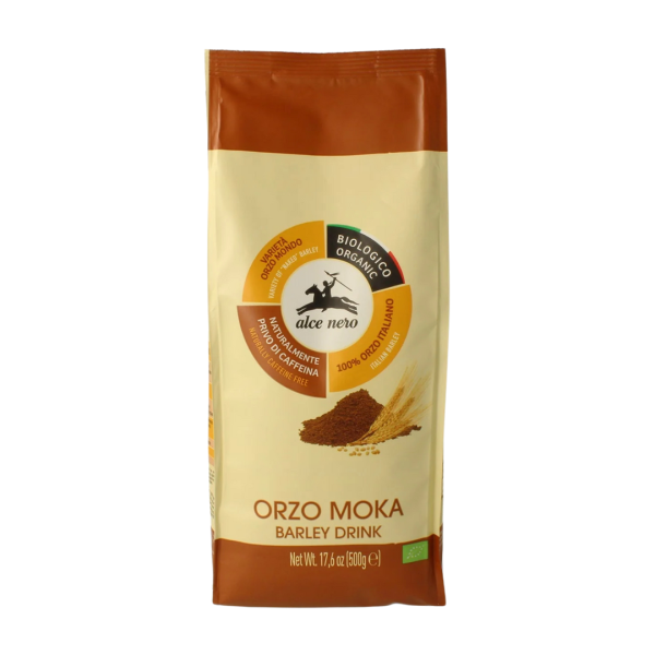 Alce Nero Bio Gerösteter und gemahlener Gerstenkaffee für Espressokannen, 500g