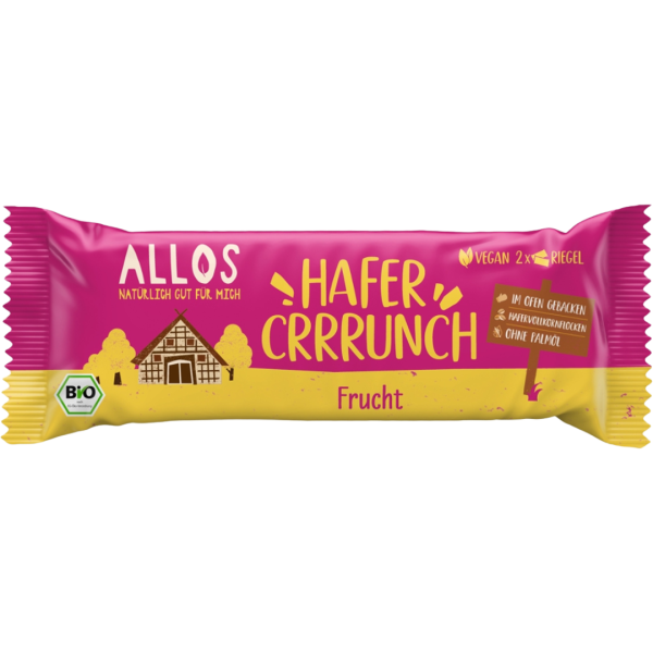 Allos Bio Hafercrrrunch Riegel Frucht, 50g