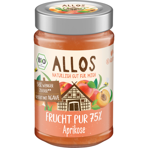Allos Bio Frucht Pur 75% Aprikose