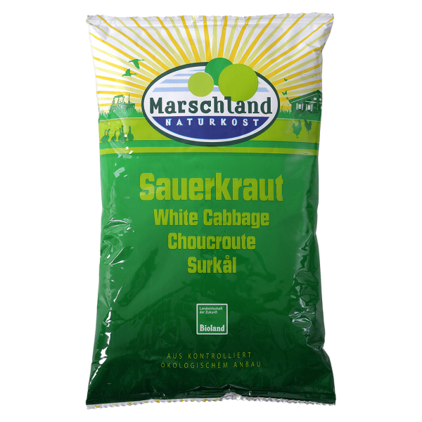 Marschland Bio Sauerkraut Plastikverpackung