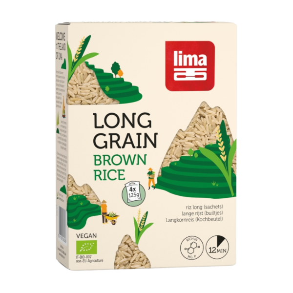 Lima Bio Reis Vollkorn‑Langkorn in Kochbeuteln