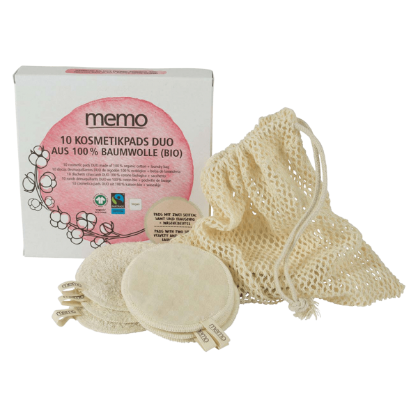 Memo Kosmetik Pads Duo aus Bio-Baumwolle