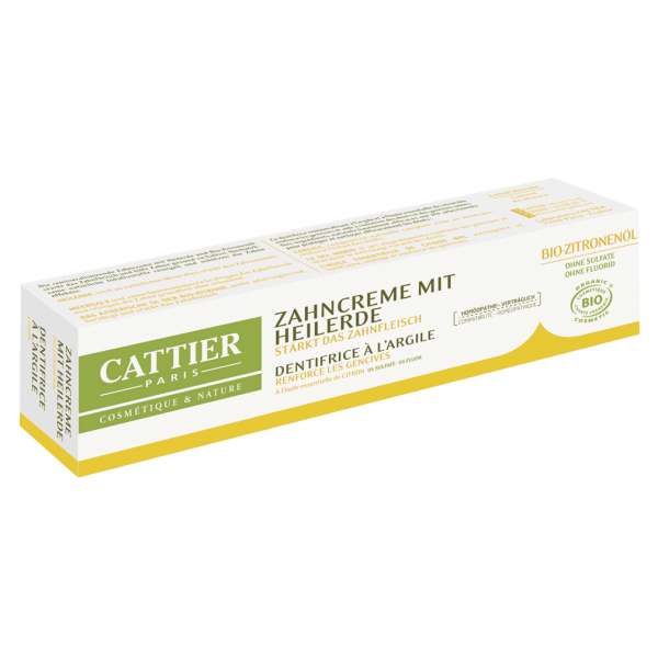 Pierre Cattier Zahncreme mit Heilerde Zitrone