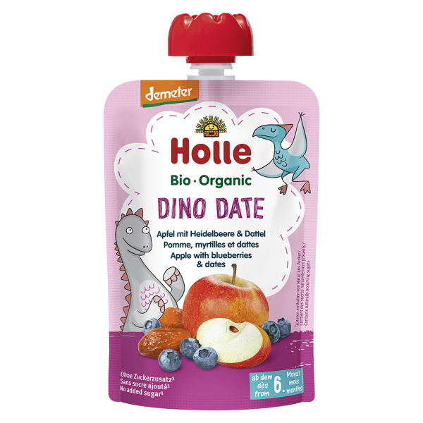 Holle Bio Dino Date, Apfel Heidelbeere Datteln
