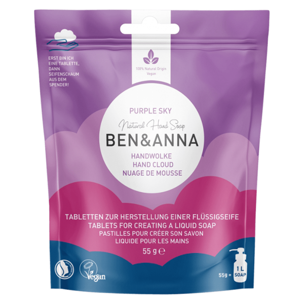 Ben & Anna Handwolke Seifentabletten Purple Sky