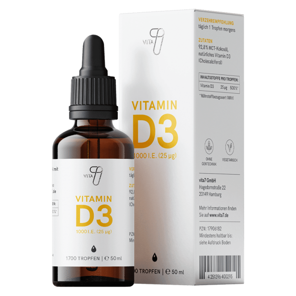 vita7 Vitamin D3 Tropfen MHD 31.12.2023