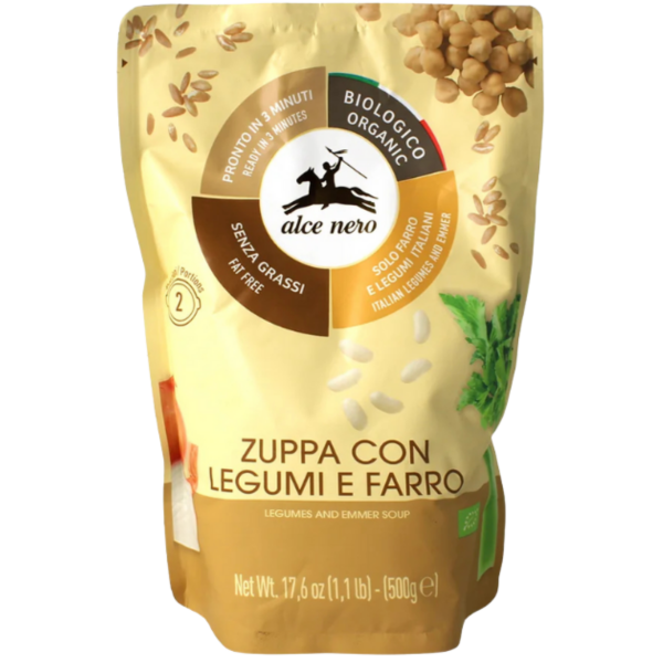 Alce Nero Bio Suppe mit Hülsenfrüchten und Farro, 500g