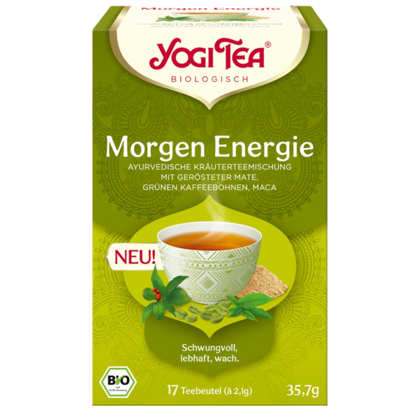 Yogi Tea Bio Morgen Energie Matetee, 17 Teebeutel