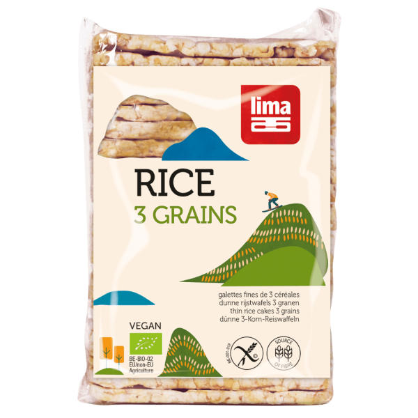 Lima Bio Dünne Reiswaffeln 3-Korn
