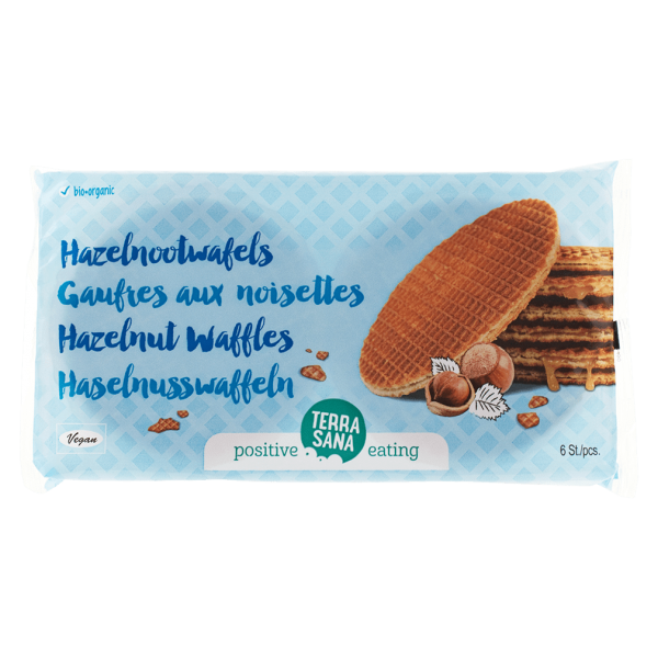 TerraSana Bio Haselnusswaffeln aus Agaven- & Weizensirup