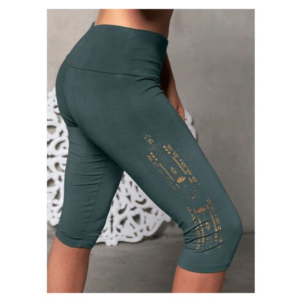 Spirit of Om Leggings capri smaragd-grün