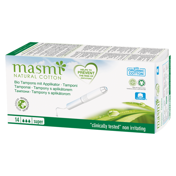 Masmi Organic Care Bio Tampons Super mit Applikator