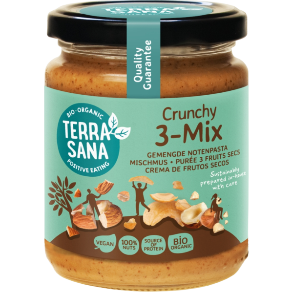 TerraSana Bio 3-Mix Mischmus Crunchy ohne Erdnüsse 250g