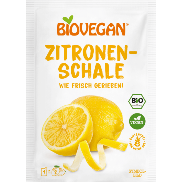 Biovegan Bio Meine Zitroneschale, gerieben, 9g