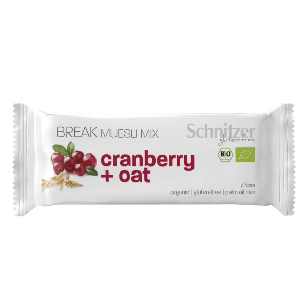 Schnitzer Bio Müsli Mix Riegel, Cranberry+Oat