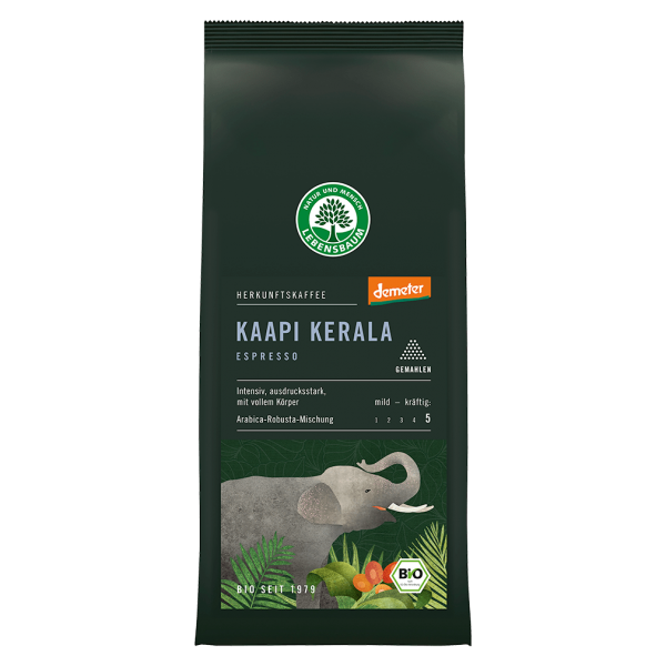 Lebensbaum Bio Espresso Kaapi Kerala, gemahlen
