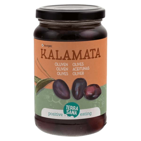 TerraSana Bio Kalamata-Oliven mit Kern, 200g MHD 17.05.2025