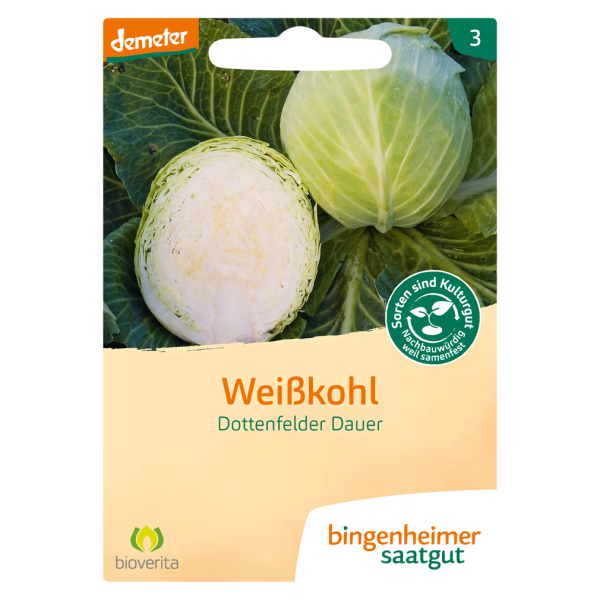 Bingenheimer Saatgut Bio Weißkohl Dottenfelder Dauer