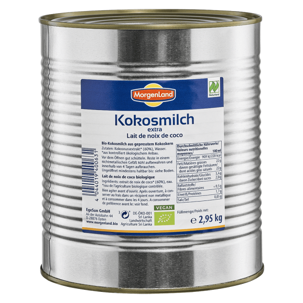 MorgenLand Bio Kokosmilch extra, 22% Fett