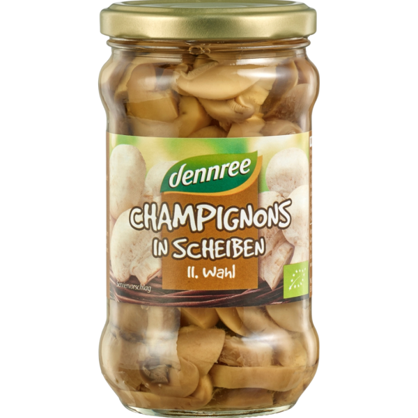 dennree Bio Champignons in Scheiben, II. Wahl
