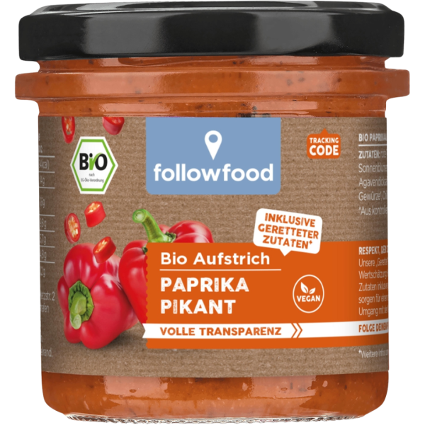 followfood Bio Aufstrich Paprika pikant, 135g