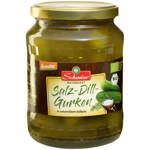 Schweizer Bio Salz-Dill-Gurken demeter