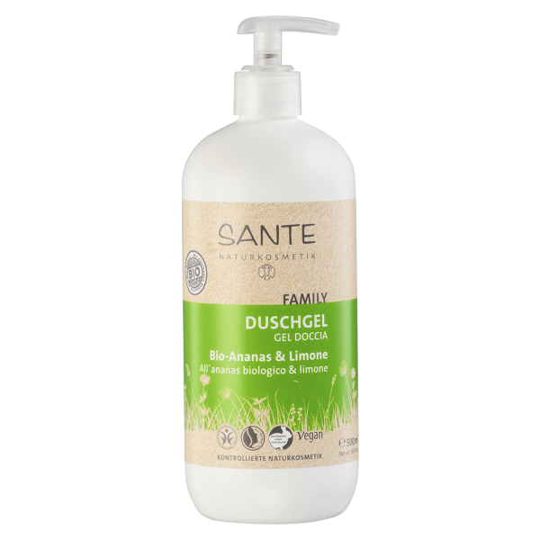 Sante Naturkosmetik Family Duschgel Bio-Ananas & Limone, 500 ml