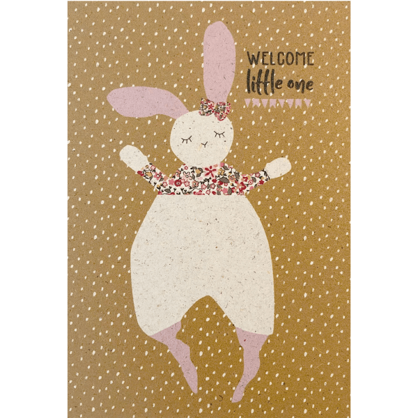 kikadu Geburtskarte Hase Millefleurs (10 St.)