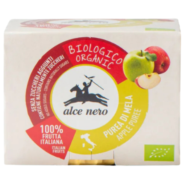 Alce Nero Bio Apfelmus für Babys ohne Zuckerzusatz, 2x80 g