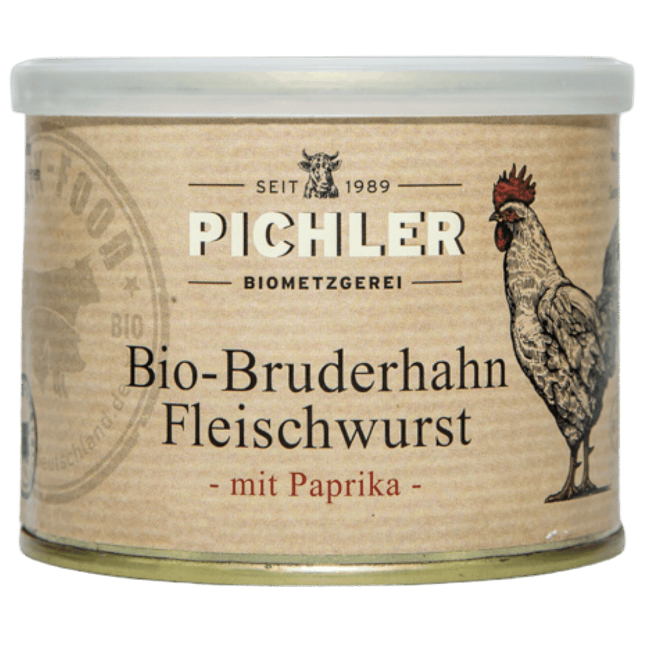 Bio Bruderhahn Fleischwurst Paprika von Pichler bei greenist.de