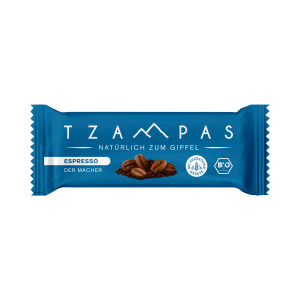 Tzampas Bio Gerstenriegel Espresso Der Macher, 40g