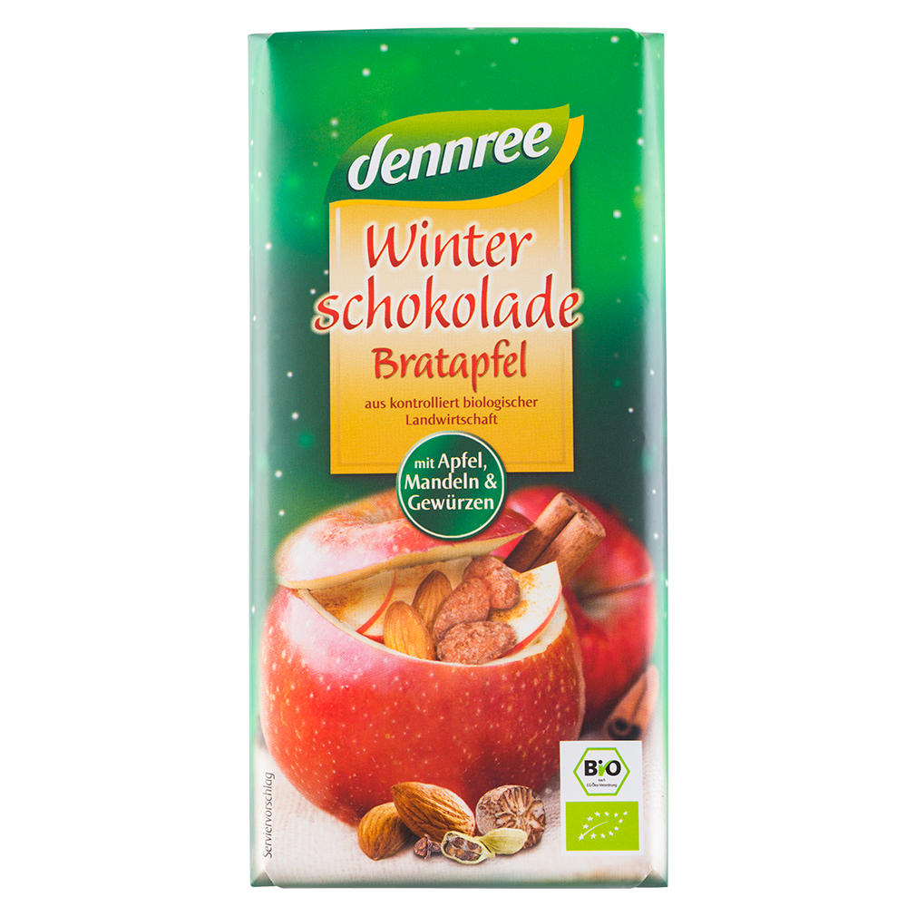 Bio Winterschokolade Bratapfel von dennree bei greenist.de
