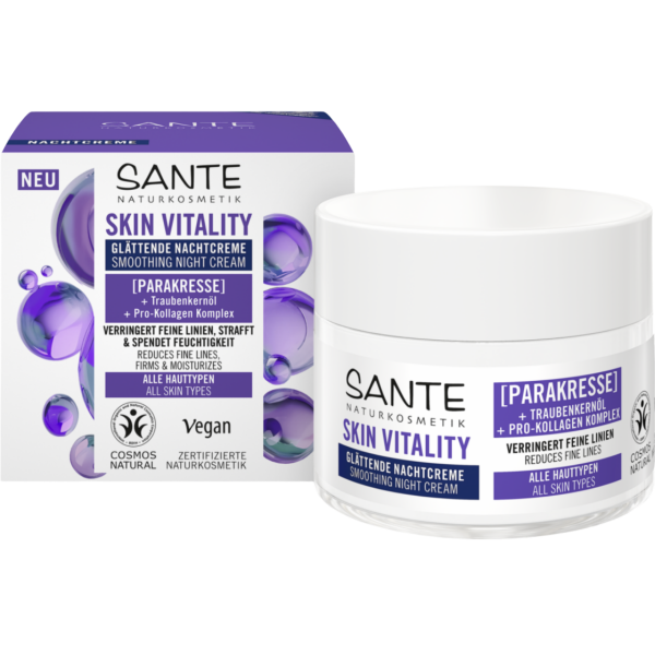 Sante Naturkosmetik Skin Vitality Glättende Nachtcreme, 50 ml