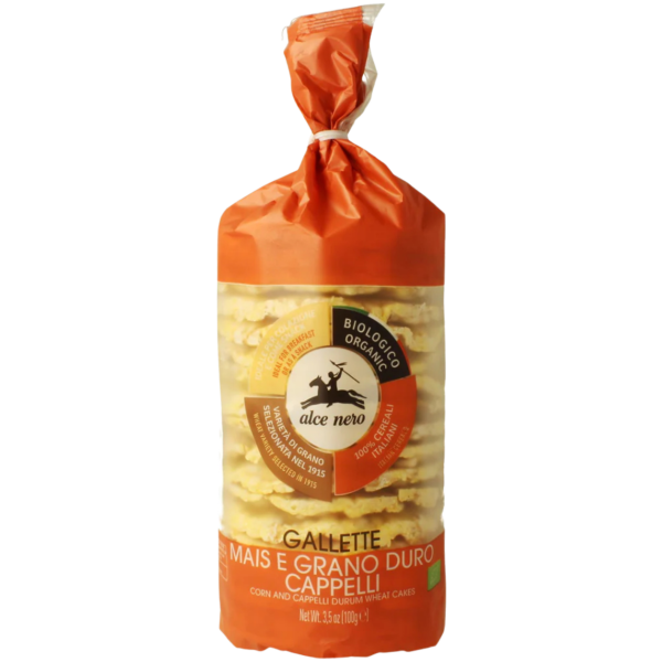 Alce Nero Bio Maiswaffeln mit Cappelli-Hartweizen, 100 g