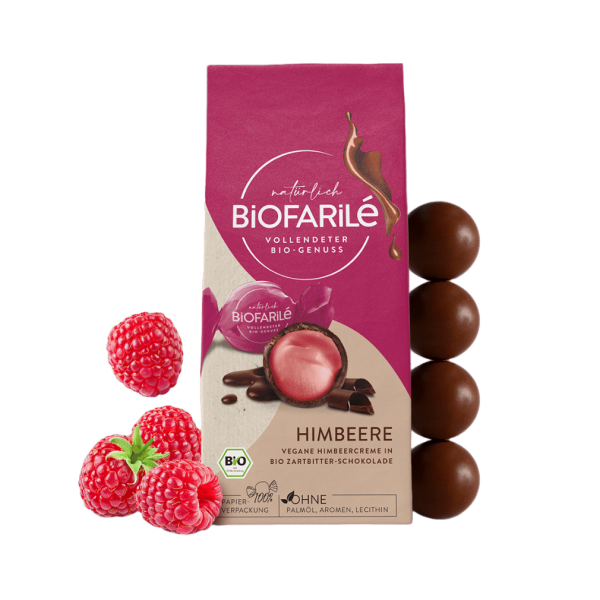 BIOFARILé Bio Himbeerecreme in Zartbitterschokolade