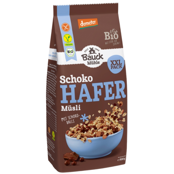 Bauckhof  Bio Hafer Müsli Schoko glutenfrei Demeter, 900g