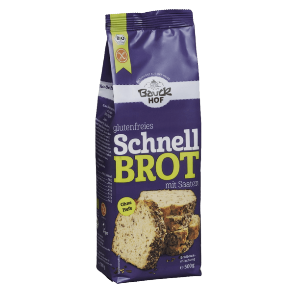 Bauckhof Bio Schnellbrot mit Saaten glutenfrei