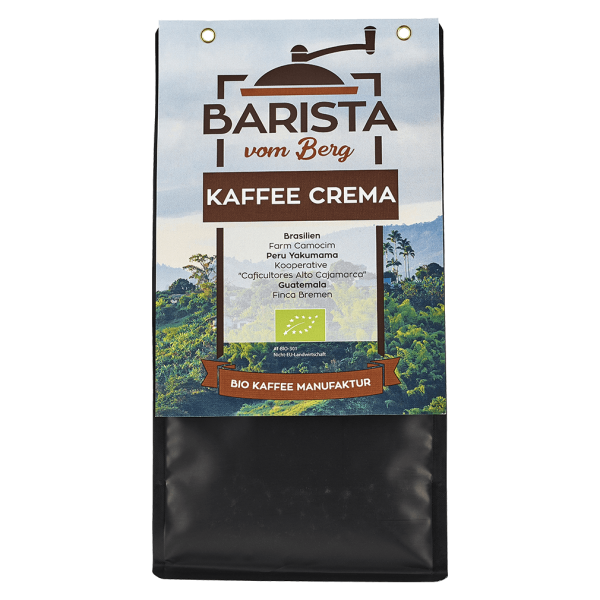 Barista vom Berg Bio Cafe Crema, ganze Bohne, 500g