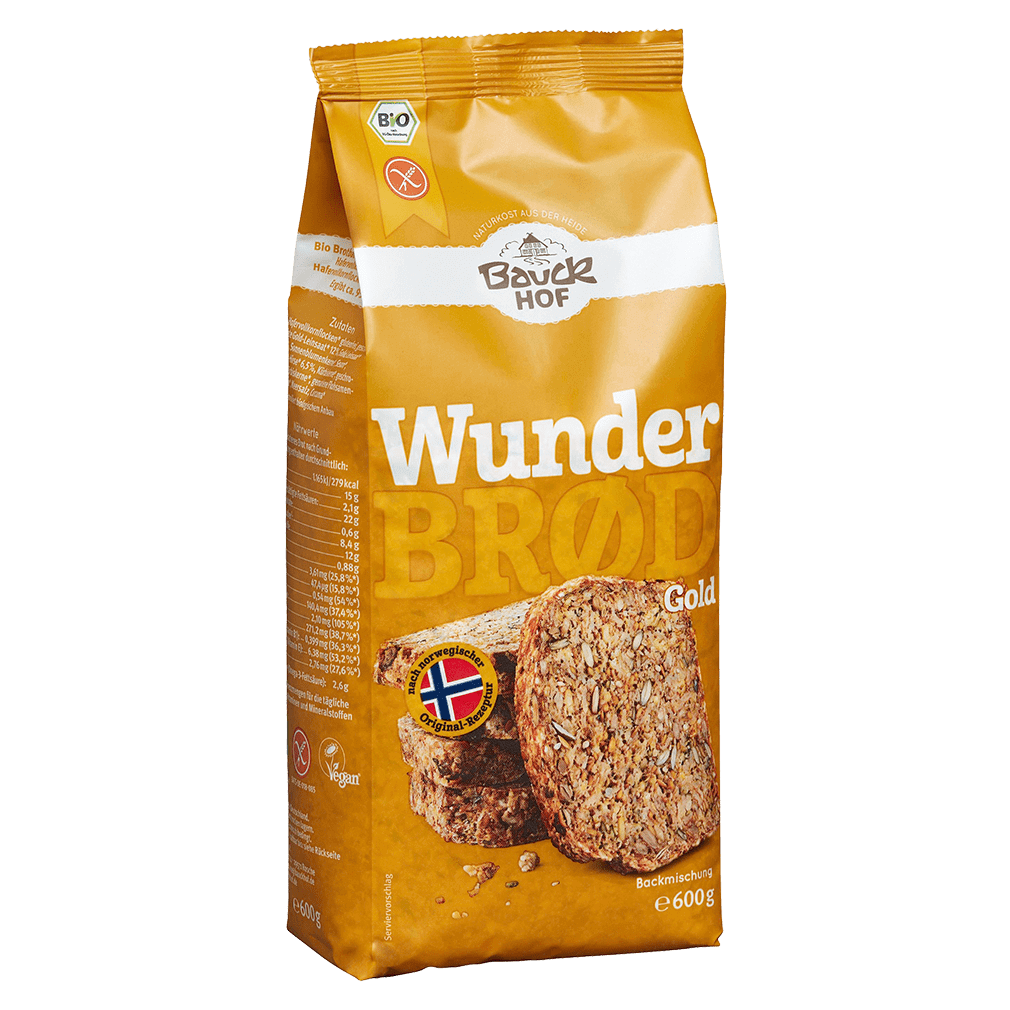 Bio Wunderbrød Gold mit Kurkuma glutenfrei