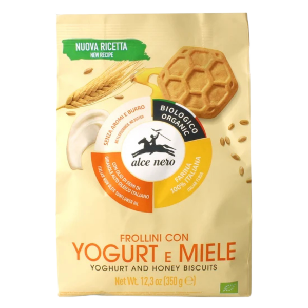 Alce Nero Bio Kekse mit Joghurt und Honig, 350g