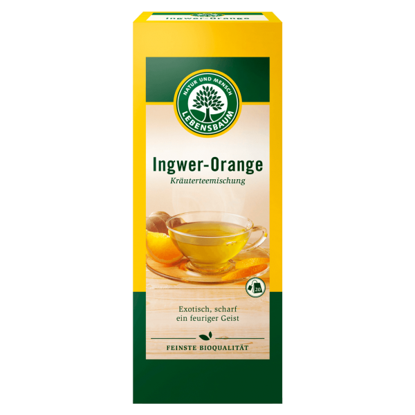 Lebensbaum Bio Ingwer Orange Kräutertee, 20Btl.