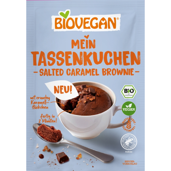 Biovegan Bio Tassenkuchen Salted Caramel Brownie