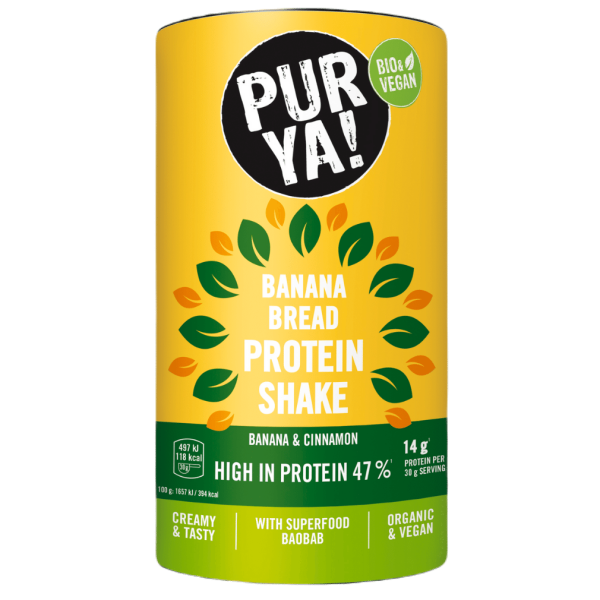 PURYA! Bio Protein Shake, Banana Bread, Baobab MHD 31.03.2025