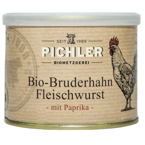 Pichler Bio Bruderhahn Fleischwurst Paprika