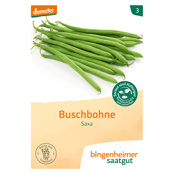 Bingenheimer Saatgut Bio Buschbohne Saxa