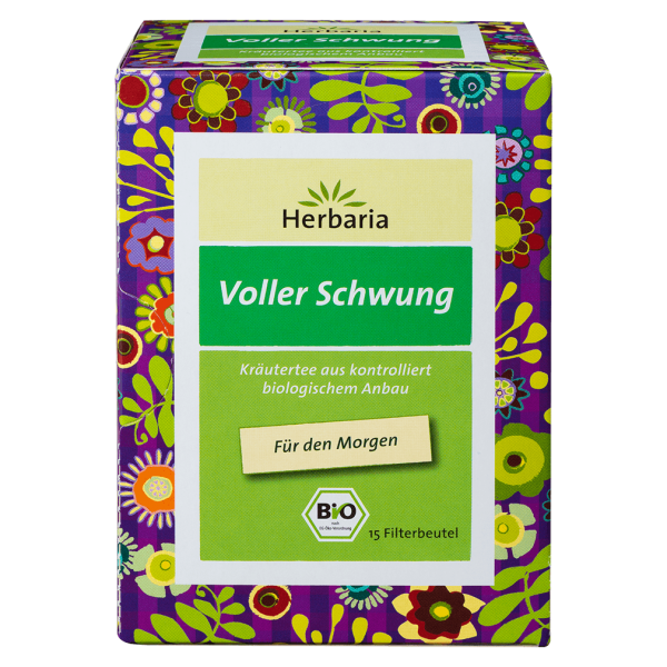 Herbaria Bio Voller Schwung Tee, 15 Filterbeutel