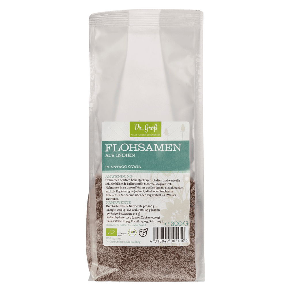 Dr. Groß Bio Flohsamen Ballaststoffreich für Deine Ernährung